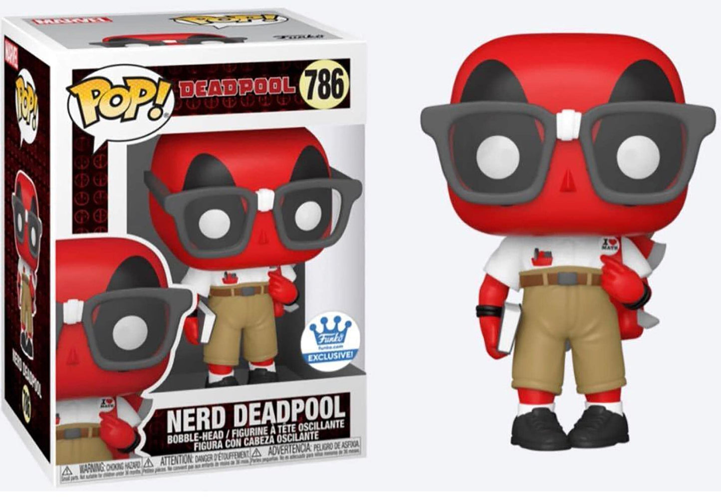 Funko Pop! Marvel Nerd Deadpool 786 Exclusive Figure