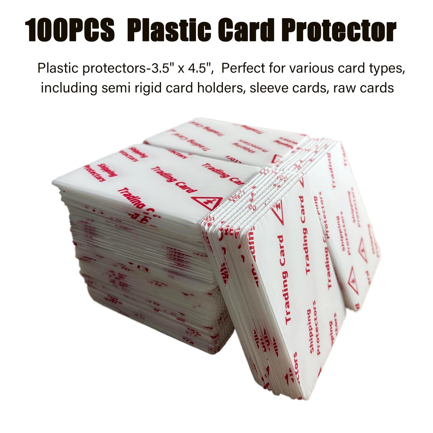 Trading Card Shipping Protectors  3.5 x 4.5 inches  100 Pack  enhanced Ultra Strong Plastic Inserts