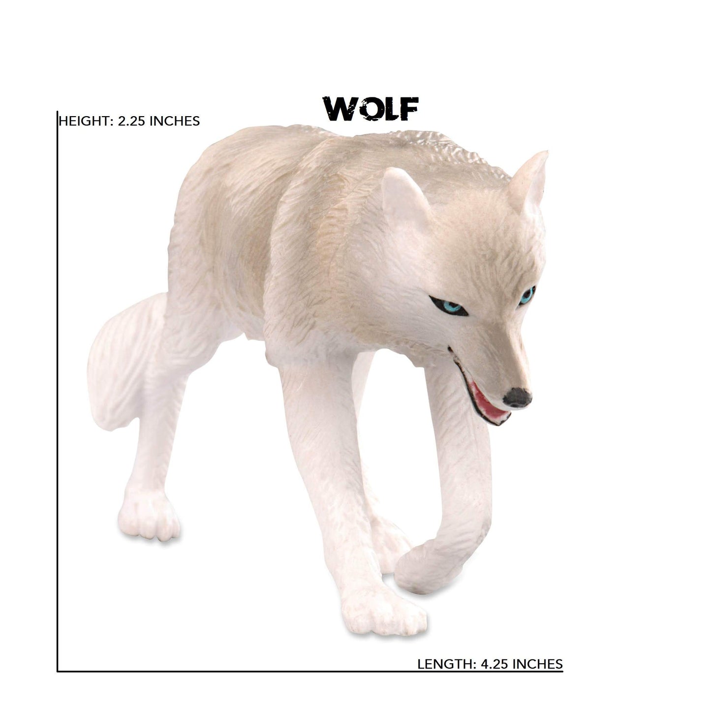 Terra By Battat - Forest Animals - Miniature Wolf & Toy Animals For Kids 3-Years-Old & Up (3 Pc), Multi