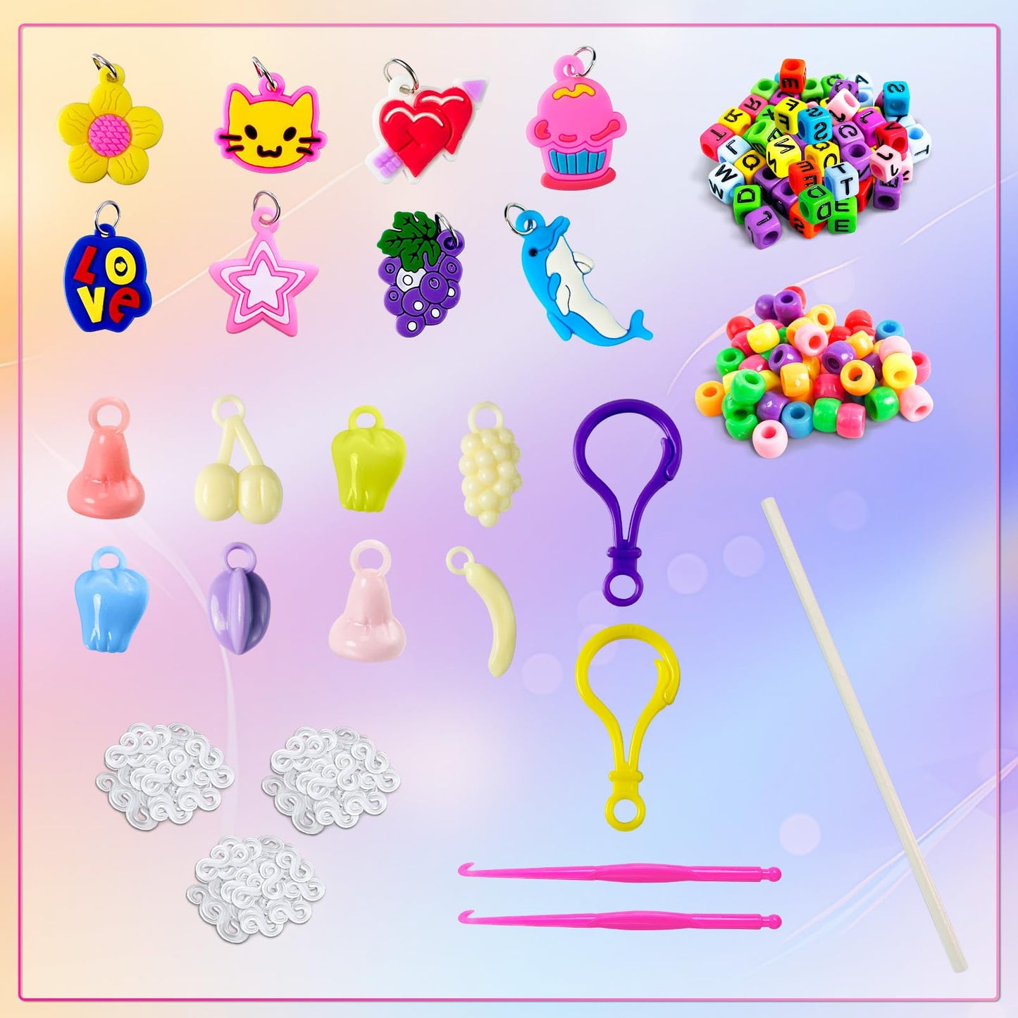 ROSHUKG 2500 Rubber Band Bracelet Refill Kit, Rubber Band Making Kit for Kids Weaving DIY Crafting Gift