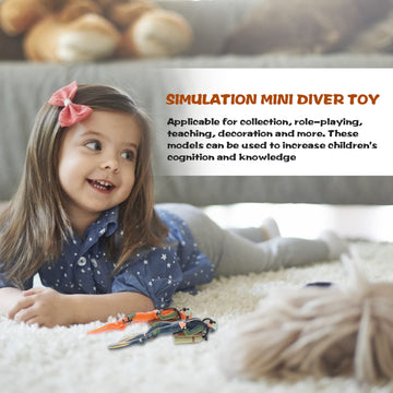 Toyvian Diver With Hose Toy Squid Fish Tank Action Figure Divers: 2Pcs Scale Model Sea Animals Scuba Diver Toy Swimmers Diver Fi