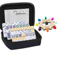 ESSAJOY Double 12 Mexican Train Dominoes, 91 Tiles Dot Dominoes Games in Portable Case with 9 Trains Instruction Booklet Score P