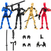 Sulliwayu 4PCS Assembled Titan T-13 Action Figures Set Lucky Dummy Nova 13 Action Figure Robot Anime Stick Figures Fidget Toys f