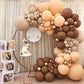 Kalor 12 Inch Retro Brown Balloons, 50 Pcs Latex Helium Balloons For Kid'S Birthday Party, Baby Shower, Wedding, Graduate Party Decorations