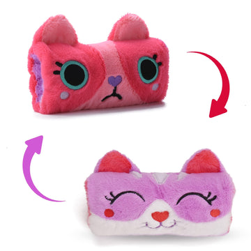 Easyleisure Reversible Plushie Cat Stuffed With Water Wiggler Sensory Fidget Stress Relief Water Snake Toy Flip Plush Double Sid