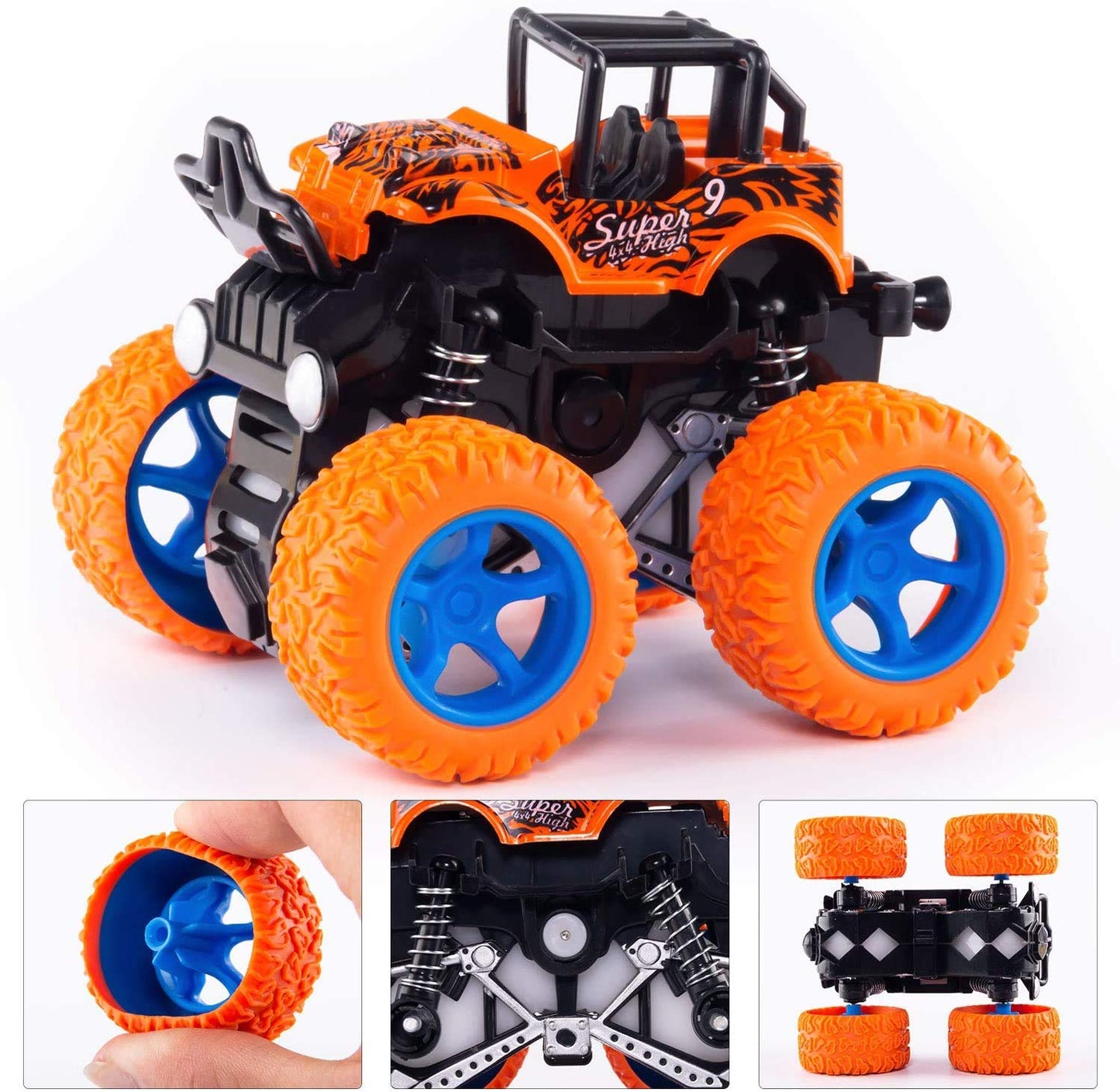 Monster Trucks Inertia Car Toys - Friction Powered Car Toys For Toddlers Kids Birthday Christmas Party Supplies Gift For Boys An