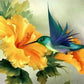 Jigsaw Puzzles 1000 Pieces for mature-themeds Jigsaw Puzzle 1000 Piece Wooden mature-themeds Children Puzzles - Hummingbird Picking Flowers Decorations DIY Leisure Game Toy Suitable Family Friends