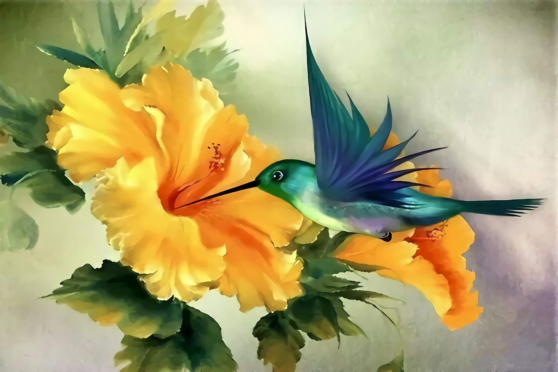 Jigsaw Puzzles 1000 Pieces for mature-themeds Jigsaw Puzzle 1000 Piece Wooden mature-themeds Children Puzzles - Hummingbird Picking Flowers Decorations DIY Leisure Game Toy Suitable Family Friends