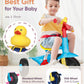 KRIDDO 2 in 1 Kids Tricycle for Ages 18 Months to 3 Years, Carbon Steel, EVA Wheel, Classic Color, Model TC005