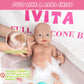Ivita 12 Inch Full Body Silicone Baby Dolls With Magnetic Mouth, Newborn Realistic Lifelike Silicone Baby Dolls Gifts For Kids,B