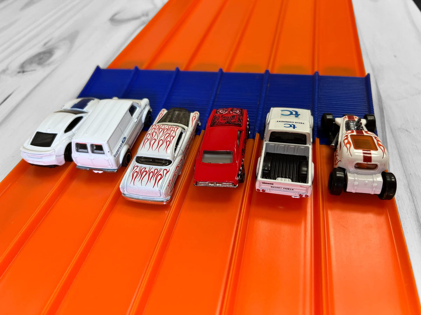 Super 6 Lane Jump | Compatible With Hot Wheels Super 6 Lane Raceway Set | Super 6 Add On (Blue)