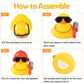 wonuu Car Dashboard Decorations Rubber Ducks, Construction Builder Rubber Ducky for Car Ornament Cute Duck with Tool, Hard Hat,