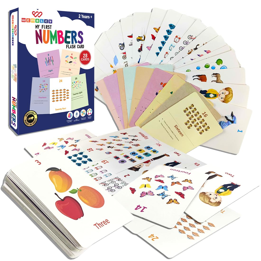 Wembley Math_skills Flash Cards For Kids Toys 1 2 3 4 5 Years Babies Boys Girls | Educational Preschoolers Montessori Early Lear