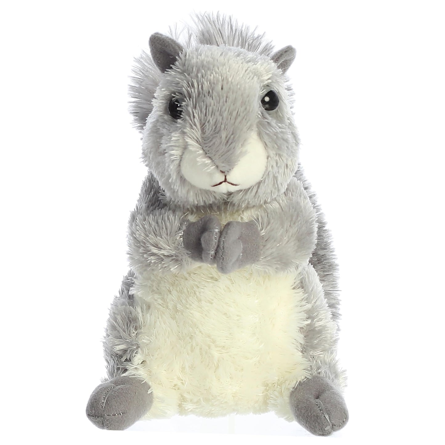 Aurora Adorable Mini Flopsie Nutty Stuffed Animal - Playful Ease - Timeless Companions - Gray 8 Inches