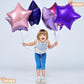 Purple Star Balloons 18 Inch, 10 Pcs Purple Star Shaped Mylar Helium Foil Metallic Balloon For Birthday Party Decorations Baby S