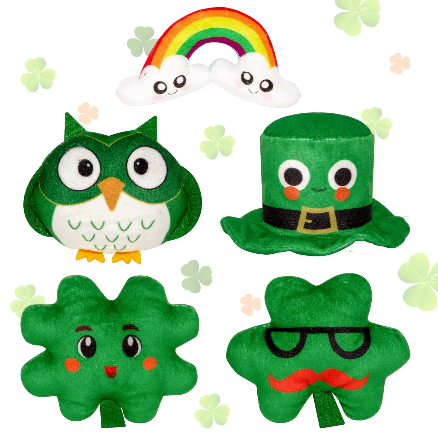 St. Patrick's Day Gifts for Kids Babys First St.Patrick's Day Toys Irish Baby 1st Gifts, 5 Lucky Green Toys Leprechaun Stuffed T