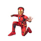 Marvel Iron Man Official Youth Halloween Costume - Premium Quality Fabric Jumpsuit With Printed Design And Plastic Mask (L) Red