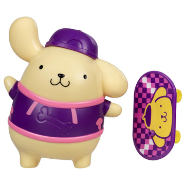 Jazwares Hello Kitty and Friends - 4    Pompompurin Premier Figure with a Skateboard - Series 2 - Officially Licensed Sanrio Pro