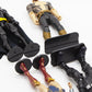 Sixpoints 70 Pieces Mixed Black Plastic Figure Display Holder Base With Peg ,Model Support Stands Compatible With 1/12 Marvel Le