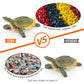Gufoponas Large Turtle Toys For Kids 2Pcs Realistic Plastic Red-Eared Slider Tortoises Figurine Brazilian Tortoise Figurines Pla