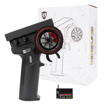 MEUS RACING 8-Channel RC Transmitter & Receiver, 2.4GHz, Coach Mode, Black, for 1/8, 1/10, 1/18,
