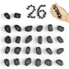 Caturledas 26 PCS Ferrite Stones Engraved Lowercase Letter  Laser Carving Magnetic Fidget Toys for Office Stress Anxiety Relief Executive Desk Magnet Toys for Men Women mature-themeds Gifts 20 mm Black