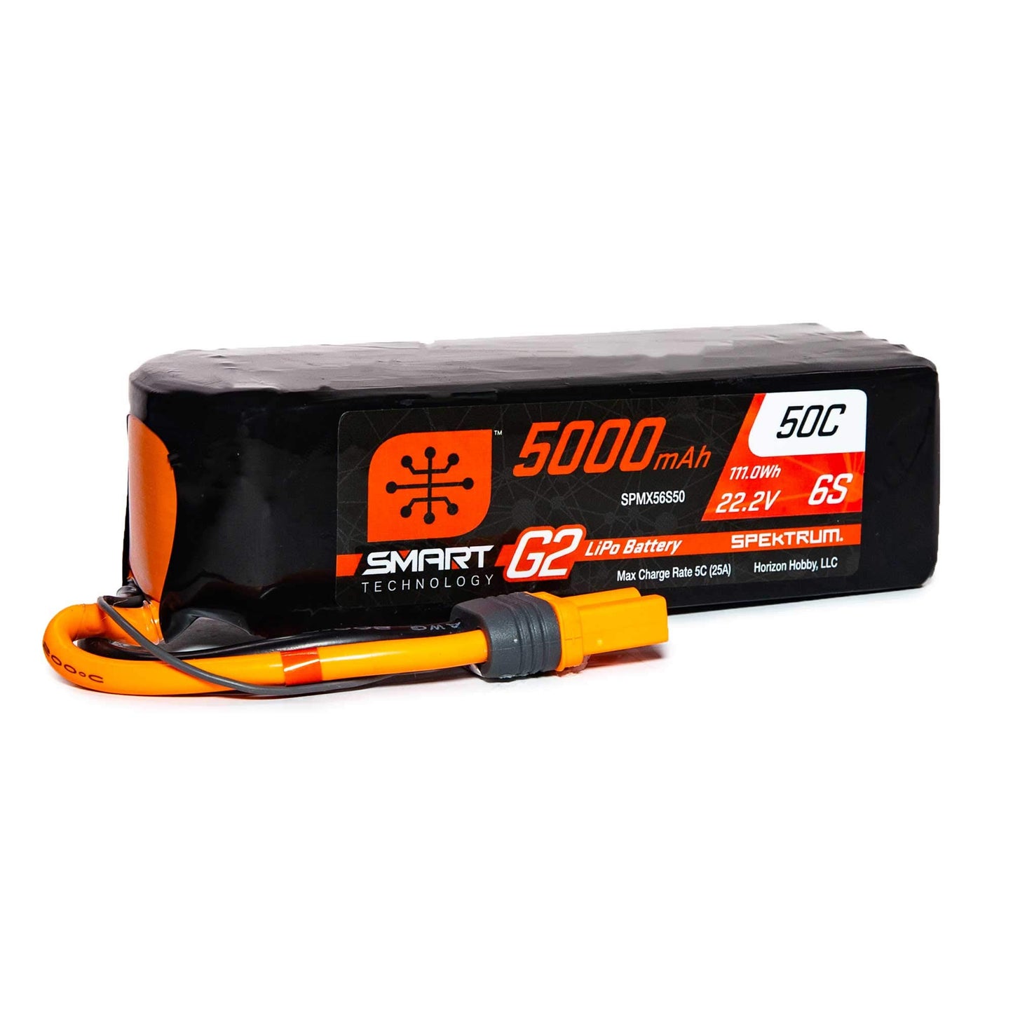 Spektrum 22.2V 5000mAh 6S 50C Smart LiPo G2: IC5, SPMX56S50