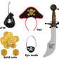 Girls Pirate Costume Buccaneer Princess Costume For Halloween Party Dress Up (7-9 Years)