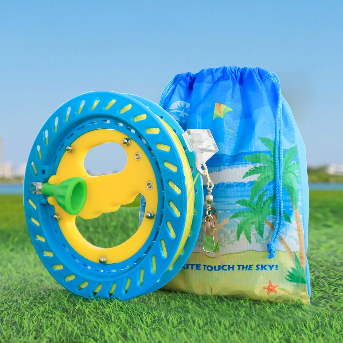 Xida Kite String Reel Winder for mature-themeds - 1000FT High-Strength Kite Flying Line with Smooth Spool & Tangle-Free Design for Ultimate Outdoor Flying Experience  7.1 Inch