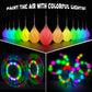 Papi Dada LED Poi Balls Set - Multicoloured Light-Up Juggling Balls for Kids & Adults, Ideal for Beginners & Professionals, Medium Size