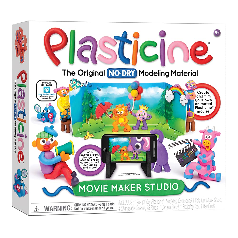 Plasticine Movie Maker Studio - No-Dry Modeling Material - Creative Kit - Ages 5+