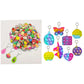 12 Pack Multipack with 6 Cartoon and 6 Pop It Keychains, Party Return Gift Special, Keychain Set for Kids