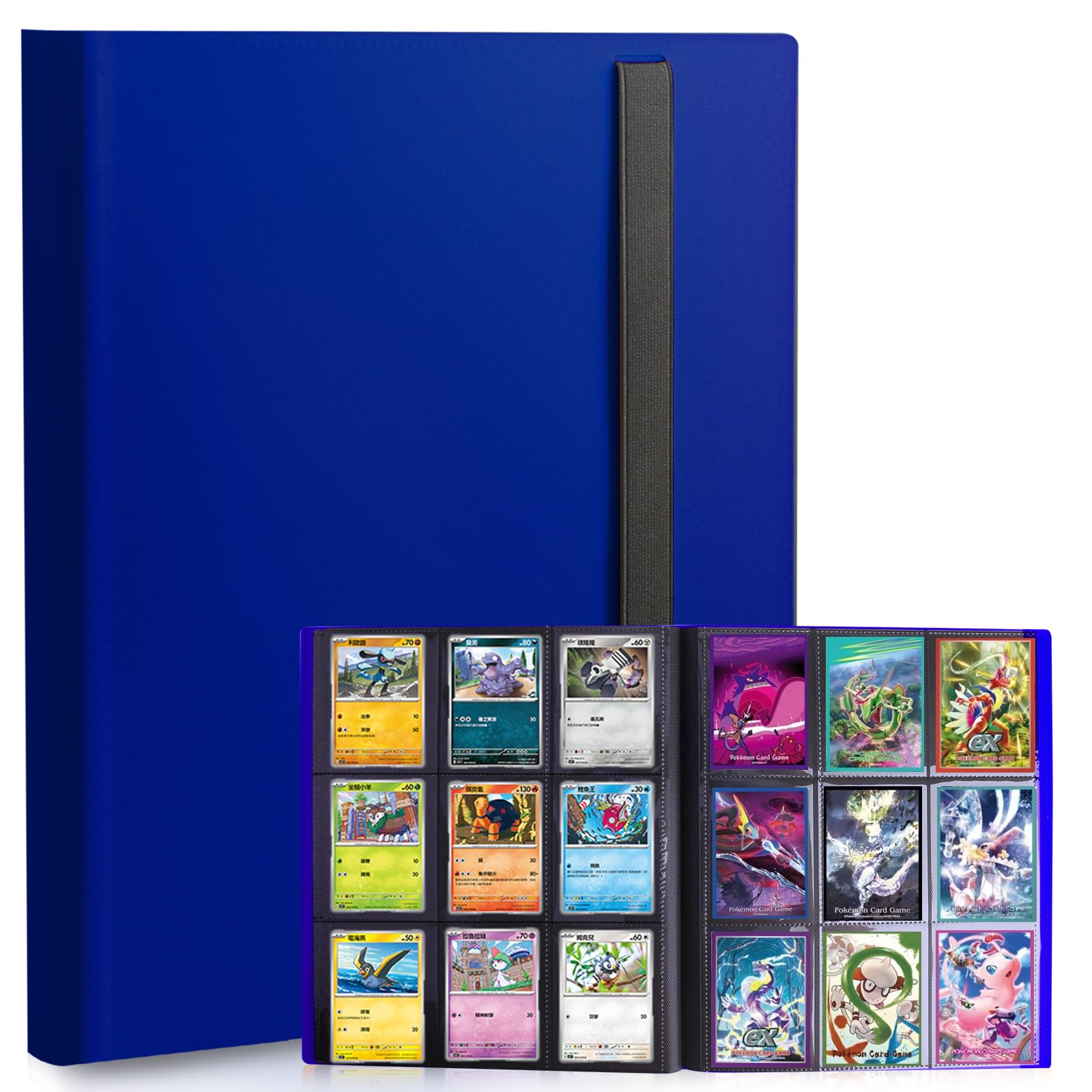 Card Binder  9 Pocket Trading Card Album Folder 20 Pages  360 Card Capacity Sports Card Binder  enhanced Card Binders Compatible with MTG  TCG  Baseball Cards (Cobalt)