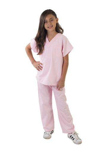 Natural Uniforms Childrens Scrub Set-Soft Touch-Role Play Costume Set (Pink, 8/10)