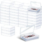 Vicenpal 120 Pcs Playing Card Box Trading Card Case Clear Card Deck Cases Card Storage Organizer Plastic Playing Card Case For B