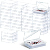 Vicenpal 120 Pcs Playing Card Box Trading Card Case Clear Card Deck Cases Card Storage Organizer Plastic Playing Card Case For B