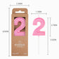 PHD CAKE 2.76 Inch Luxe pink 2 Number Birthday Candles, pink Number Candles, Cake Number Candles, Party Celebration