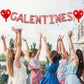 TONIFUL 16 Inch Rose Gold Galentines Letter Balloons Valentines Day Foil Alphabet Balloons Banner for Galentines Day Wedding Br
