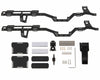 MEUS RACING SCX24 LCG Chassis Carbon Fiber Frame for Axial SCX24 6  6 RC Crawler Upgrades Parts Black