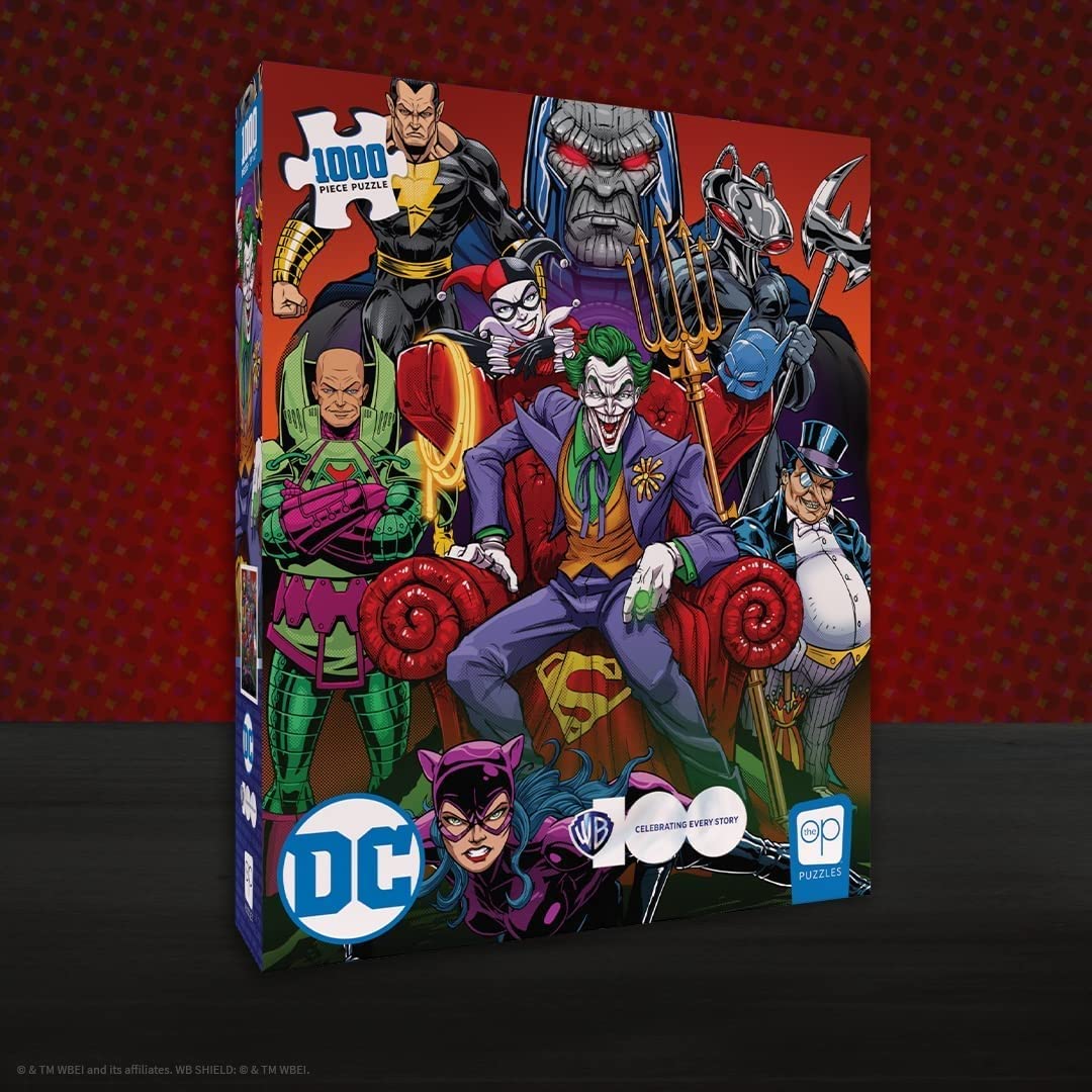 Dc Villains Forever Evil 1000 Piece Jigsaw Puzzle | Celebrating Wb 100 | Officially Licensed Dc Comics Universe Merchandise | Collectible Puzzle Featuring Joker, Harley Quinn, Lux Luthor, And Others