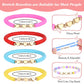 Zhlishqinjj 96 Pcs Colorful Friendship Heart Bracelets, Cute Clay Beads Bracelet Bulk Colorful Heart Friendship Surfer Bracelets