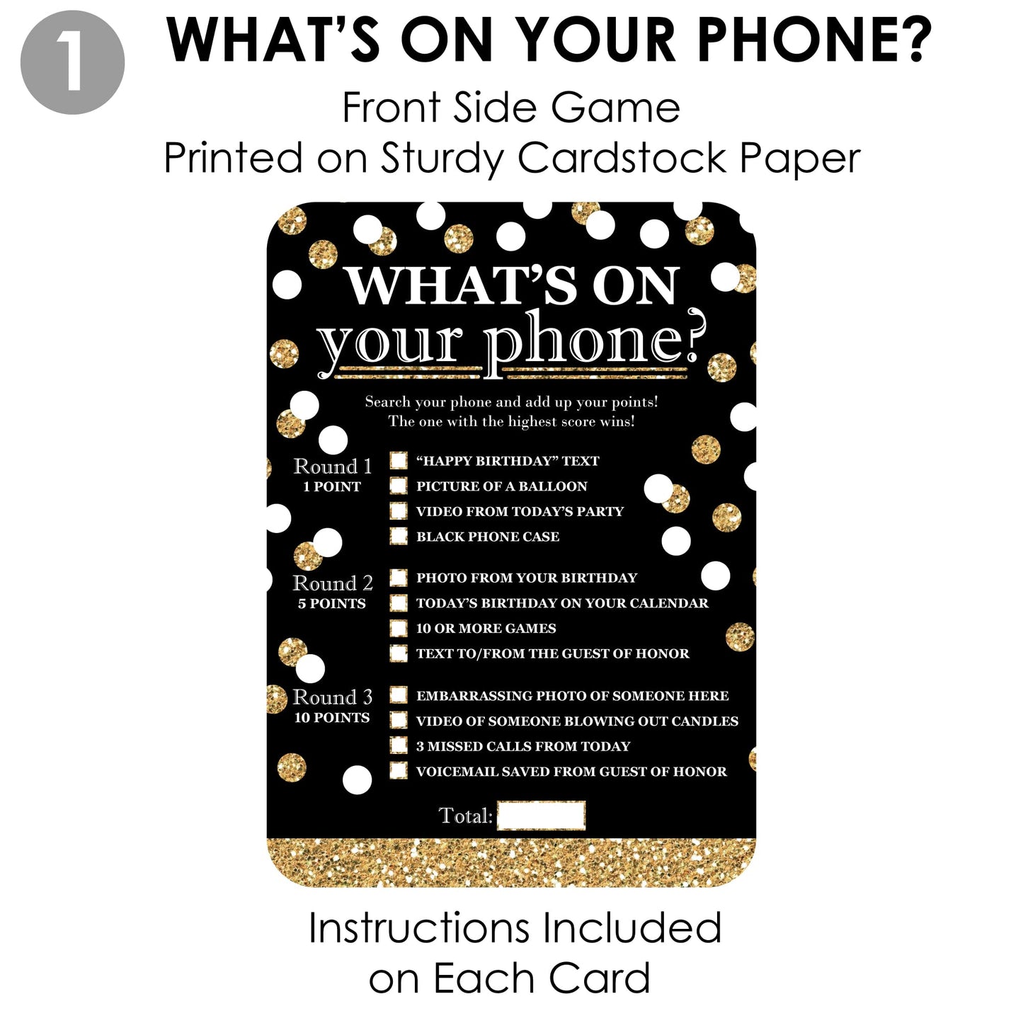 Big Dot of Happiness mature-themed Happy Birthday - Gold - 2-in-1 Birthday Party Cards - Activity Duo Games - Set of 20