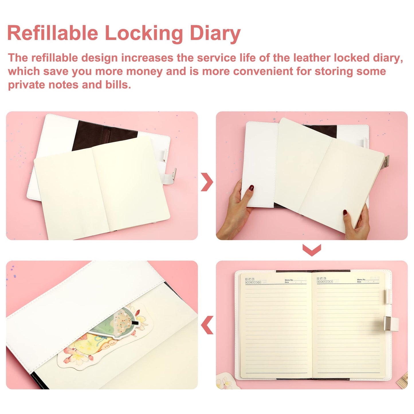Cagie Diary For Girls Age 8-12 Gifts For 9 10 11 12 Year Old Girls Diary With Lock, Spilling Ink Design 192 Pages Lock Diary With Pen, 5.7 X 8.5 Inch Birthday Gifts For Girl Journal With Lock