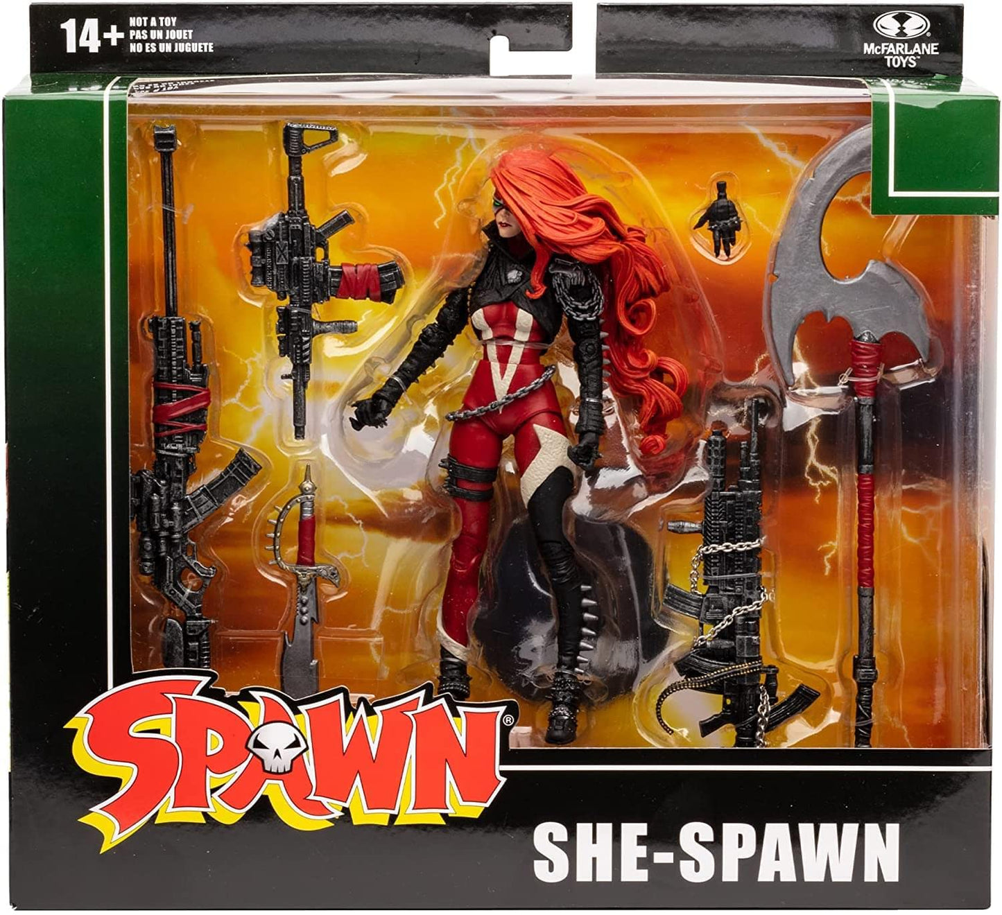 Mcfarlane Toys Spawn She Spawn 7' Action Figure Deluxe Box Set With Eight Accessories