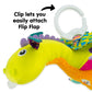 Lamaze Clip On Car Seat And Stroller Toy - Flip Flap Dragon - Crinkle Car Seat Toys And Stroller Toys - Sensory Toys For Babies - Travel Toys For Car - Infant Toys Ages 0 Months And Up