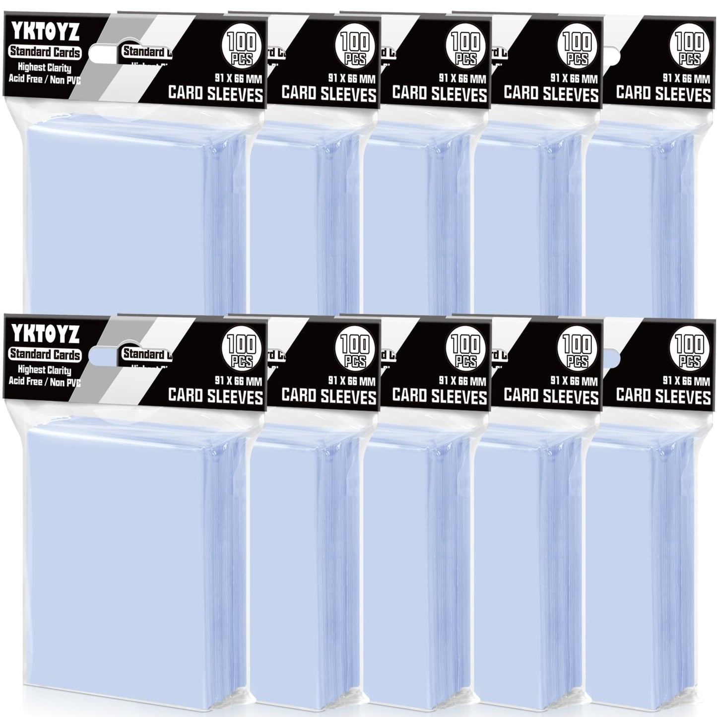 1000 Pcs Card Sleeves For Trading Cards, Soft Clear Baseball Card Sleeves Card Protectors Penny Sleeves Fit For Baseball Cards, Sports Cards, Mtg Cards (66Mm×91Mm)
