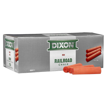 Dixon Industrial Railroad Crayon Chalk with Tapered 4 x 1 Sticks, 72-Pack, Red (88811)