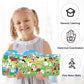 Reusable Sticker Books For Kids 2-4, Stickers For Toddlers 2-4 Years, 53Pcs Farm Reusable Stickers For Boys Girls Church Airplane Car Travel Activities