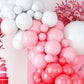 Red Pink Balloon Arch, Red Pink Balloon Garland Kit with White Pink Macaron Red and Red Balloons, Red Pink Balloon Garland for B