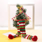 200 Pieces Christmas Striped Chenille Stem Art Craft Pipe Cleaners, Red with White, 6 mm by 300 mm
